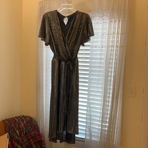 Lane Bryant metallic silver dress